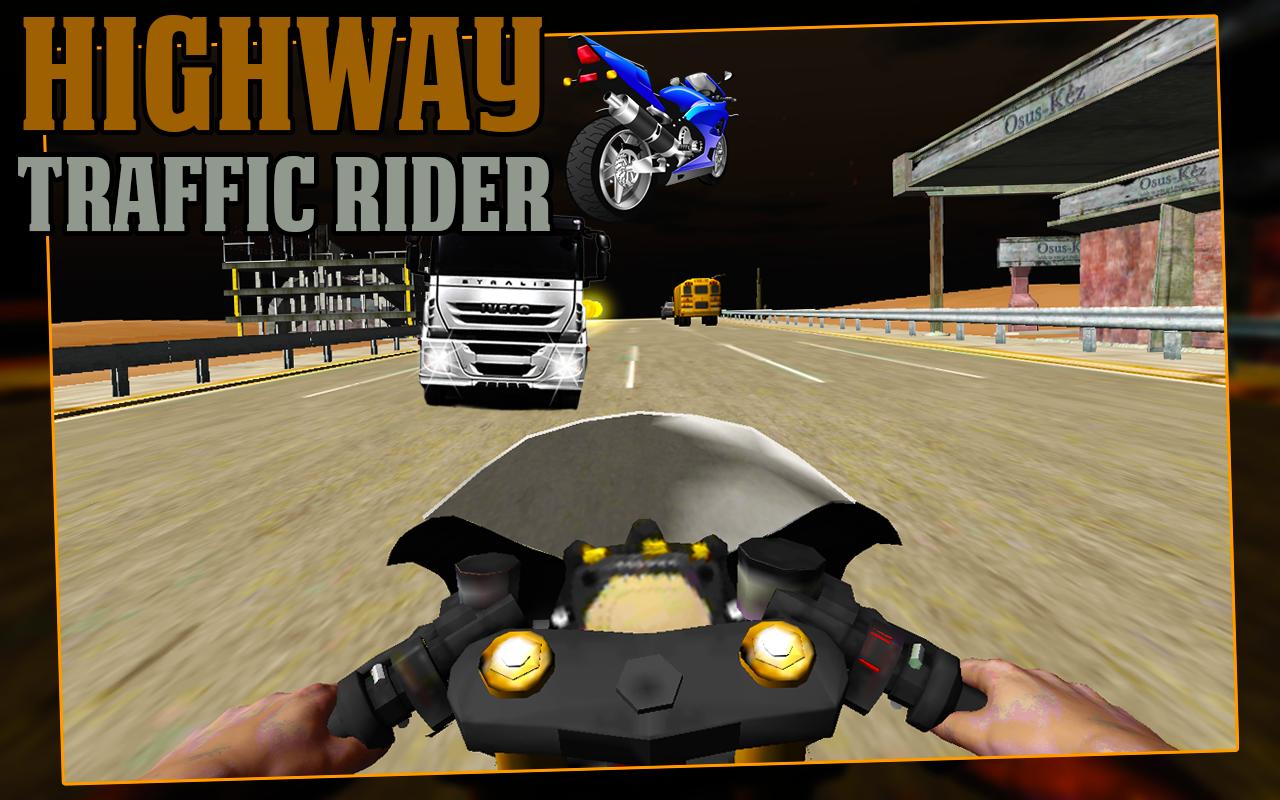 Highway Traffic Bike Rider