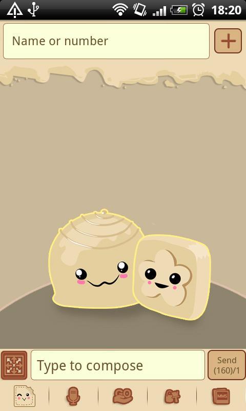 GO SMS White Chocolate Theme