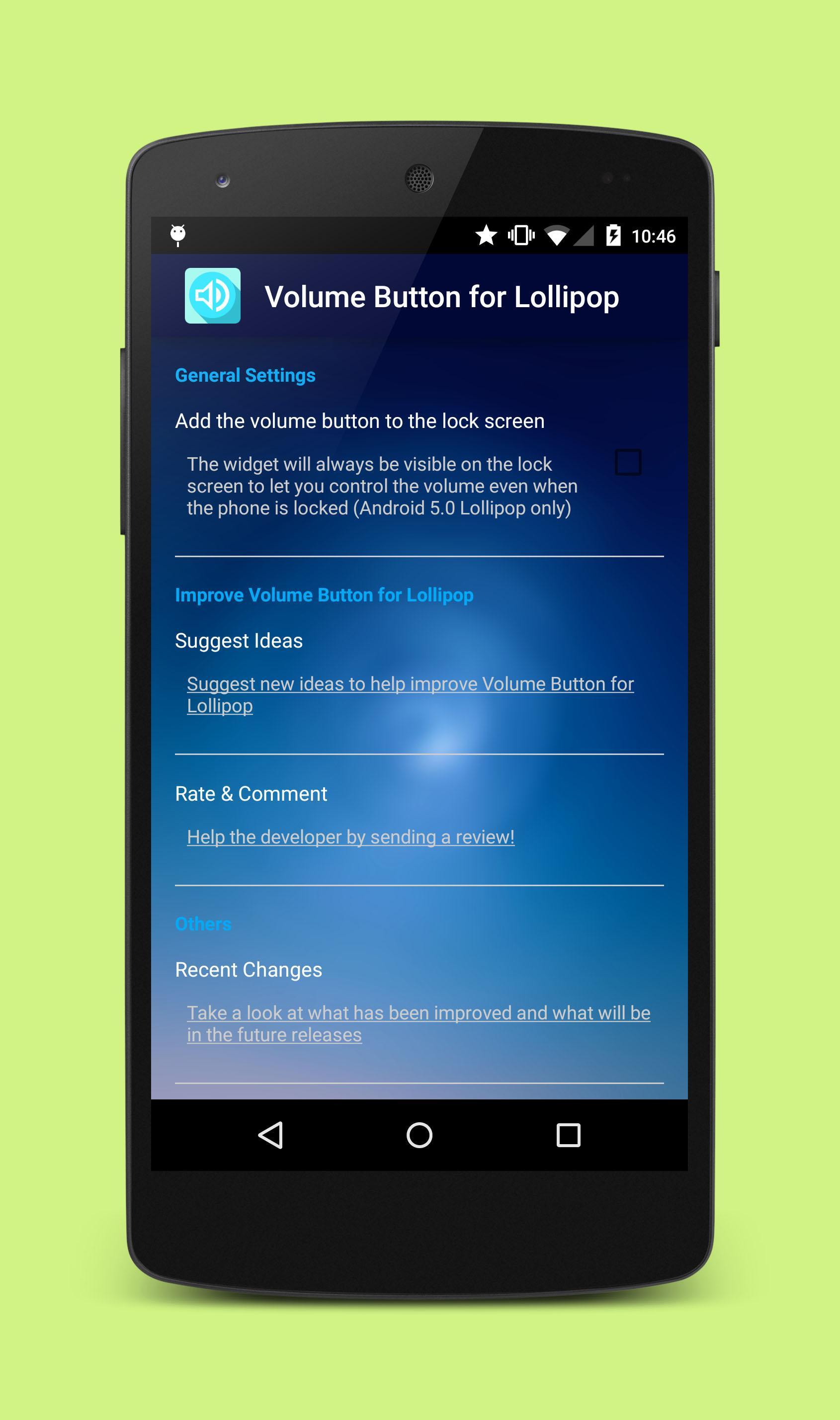Volume Button for Lollipop