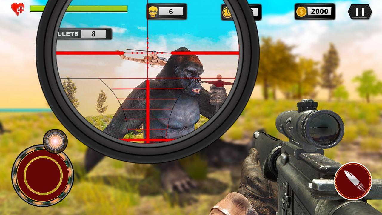 Real Gorilla Hunter Offline Shooting Game