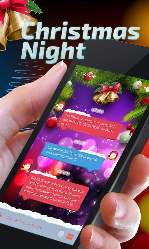 GO SMS CHRISTMAS NIGHT THEME