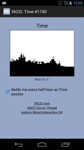 XKCD: Time #1190 Notifier