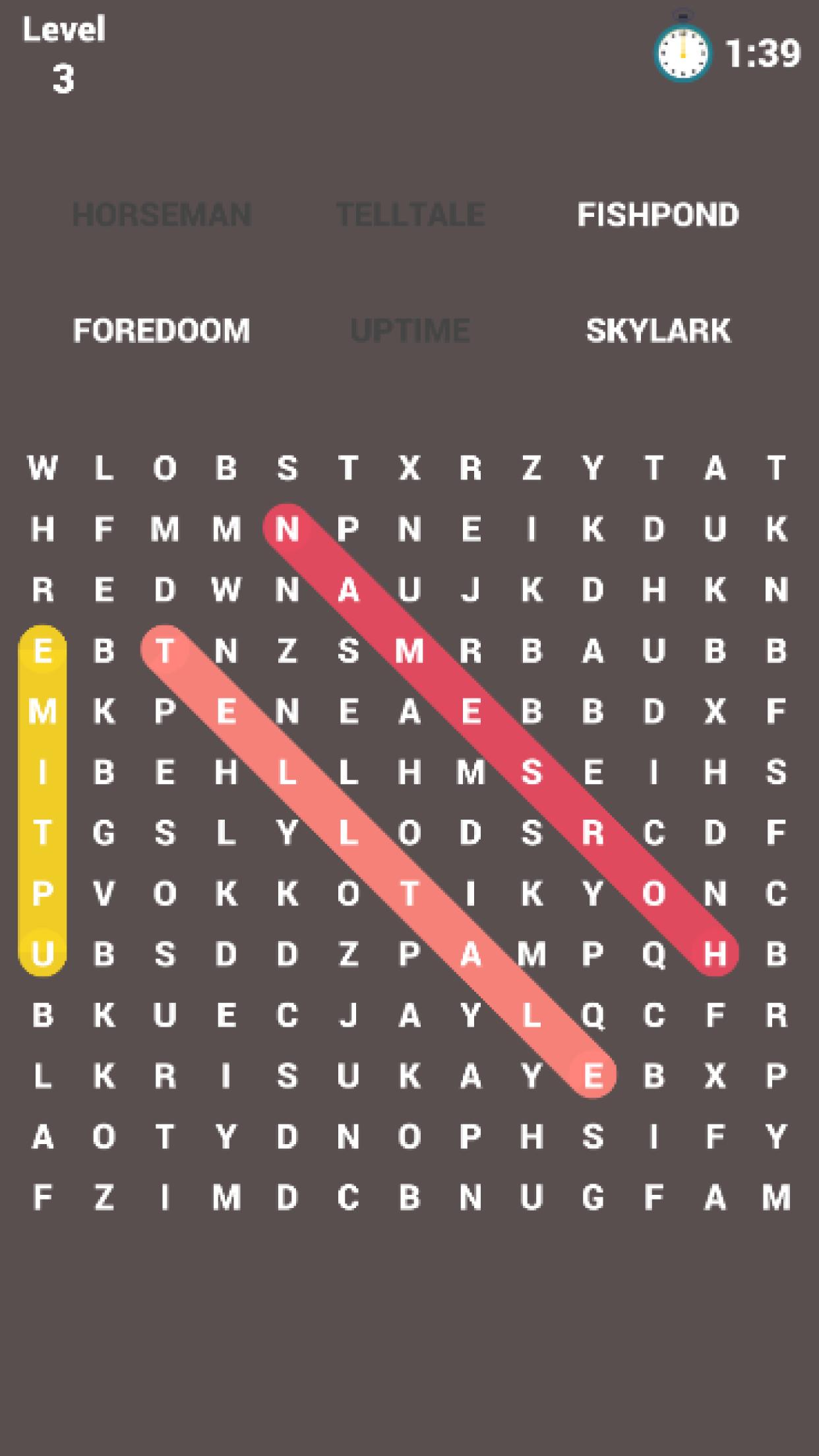 Mini Word Search Game