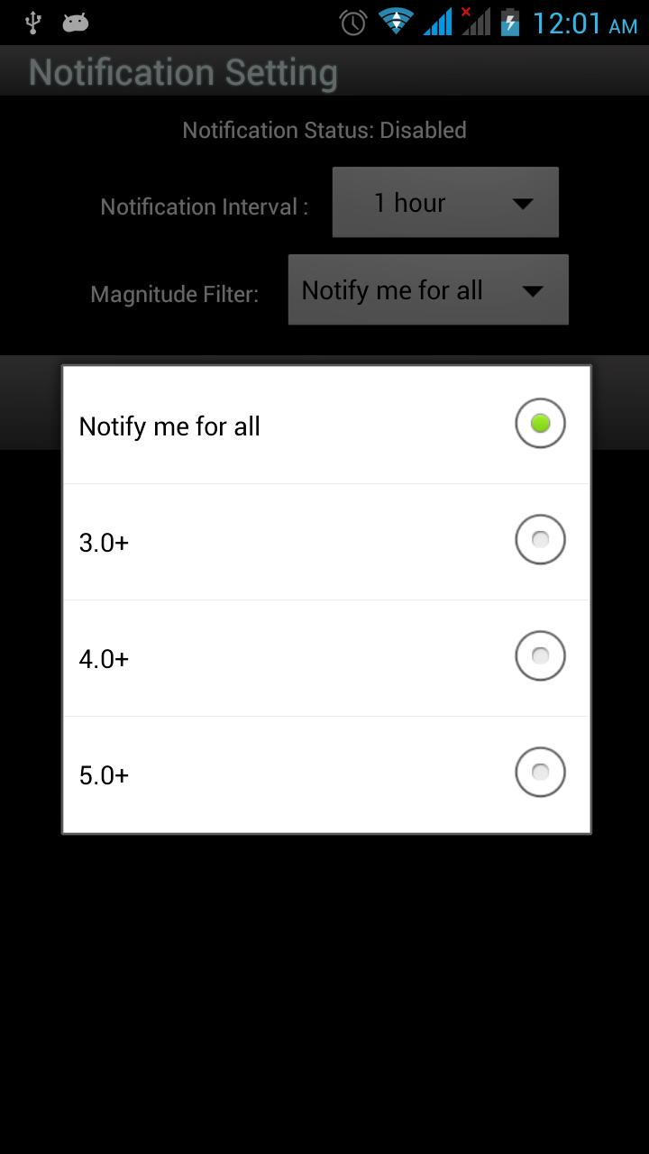 2.5+ Earthquake Detector