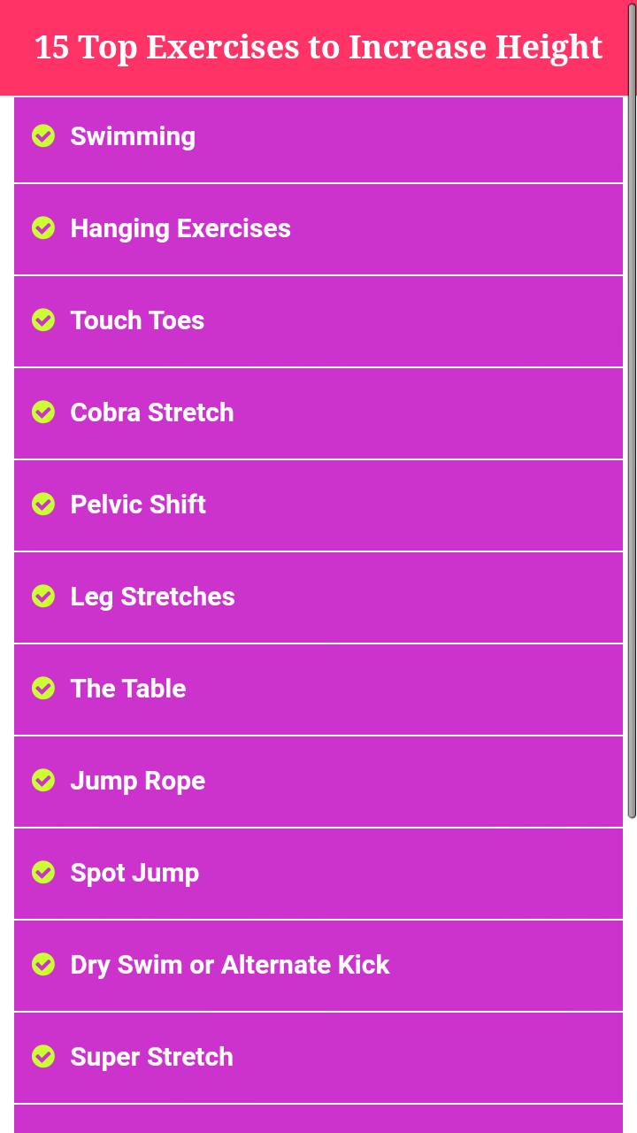Exercises to Increase Height