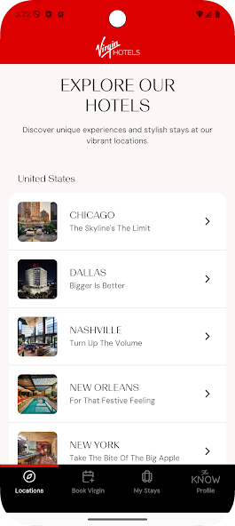 Virgin Hotels App - Lucy