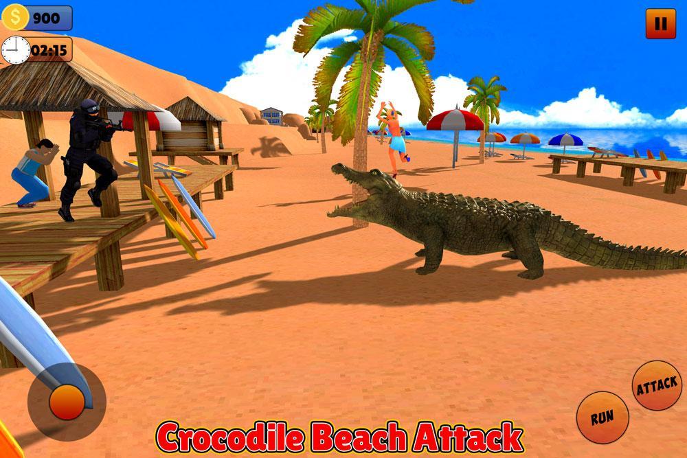 Angry Crocodile Beach Attack Simulator