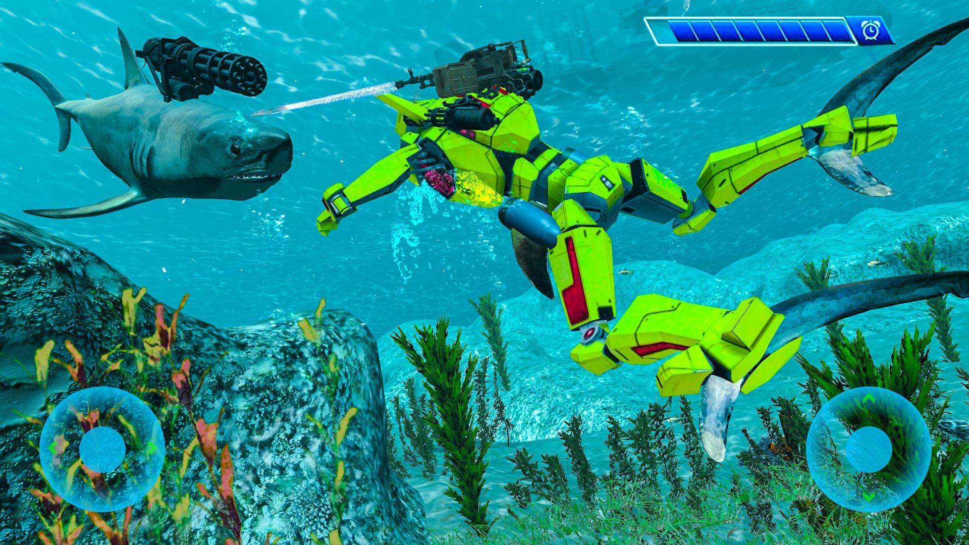 Shark Robot Shooter: Underwater Shooting Game