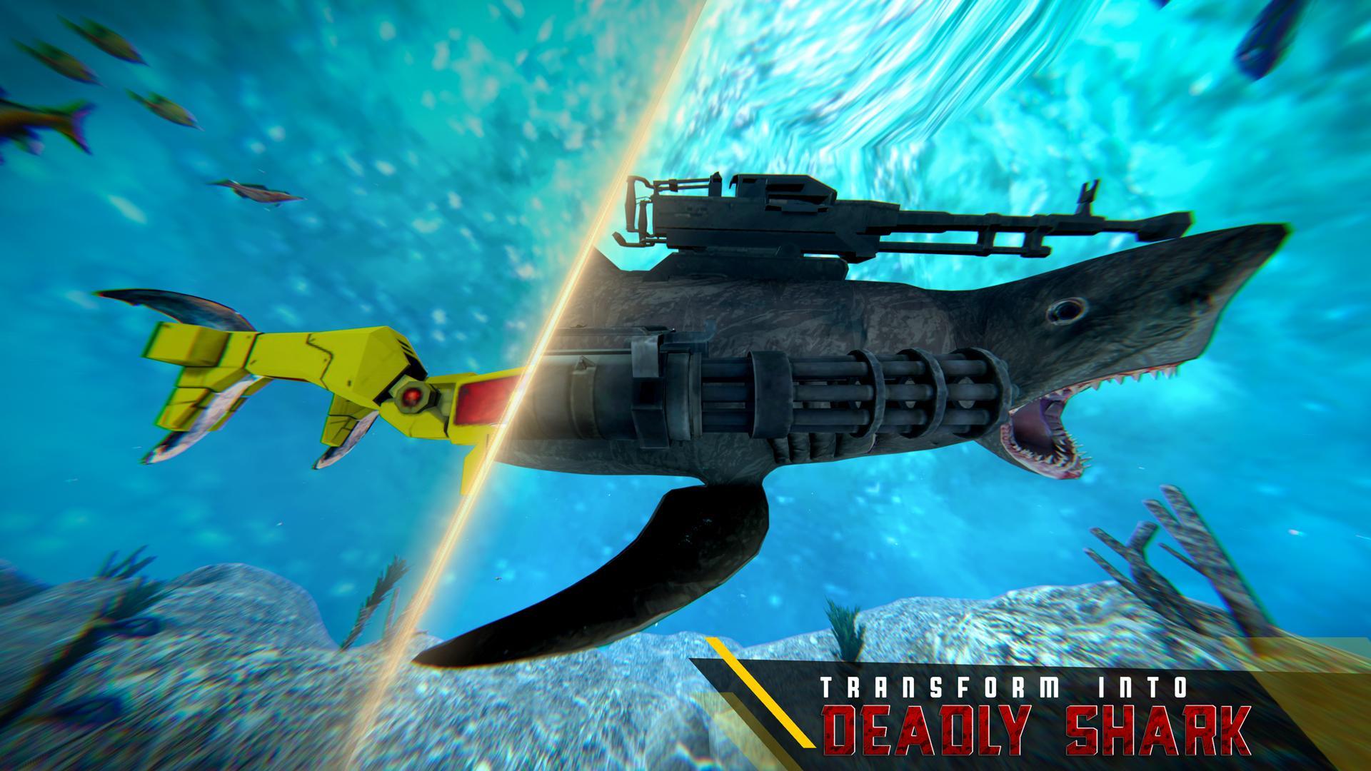 Shark Robot Shooter: Underwater Shooting Game