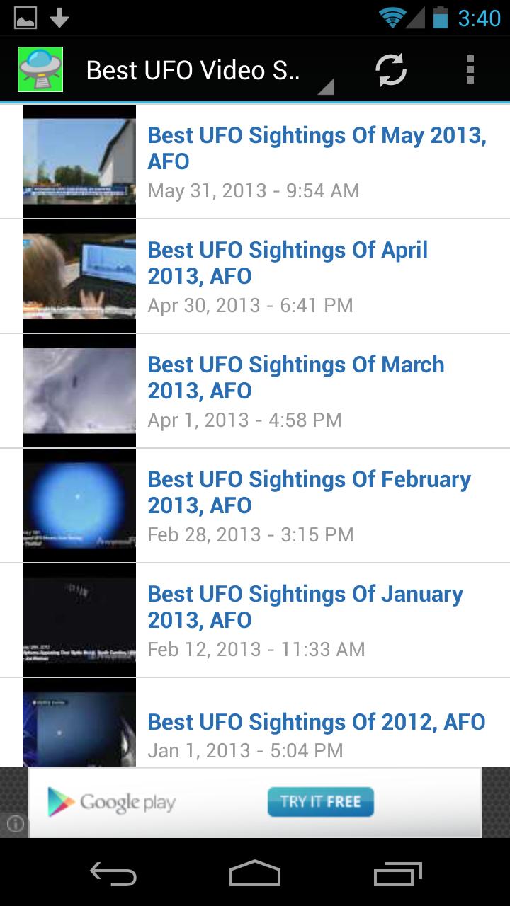 UFO Sightings and News