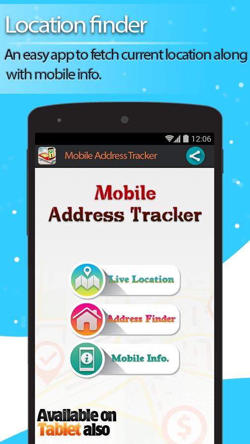 Live Mobile address tracker