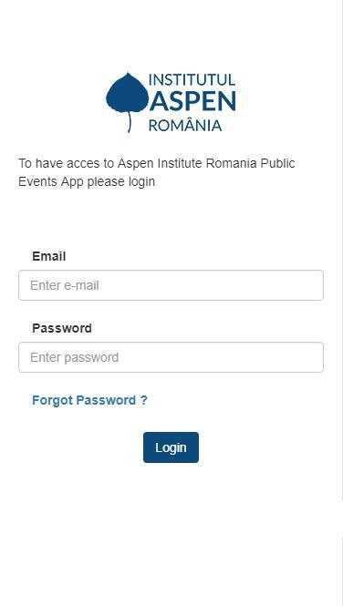 Aspen Institute Romania Public Events App