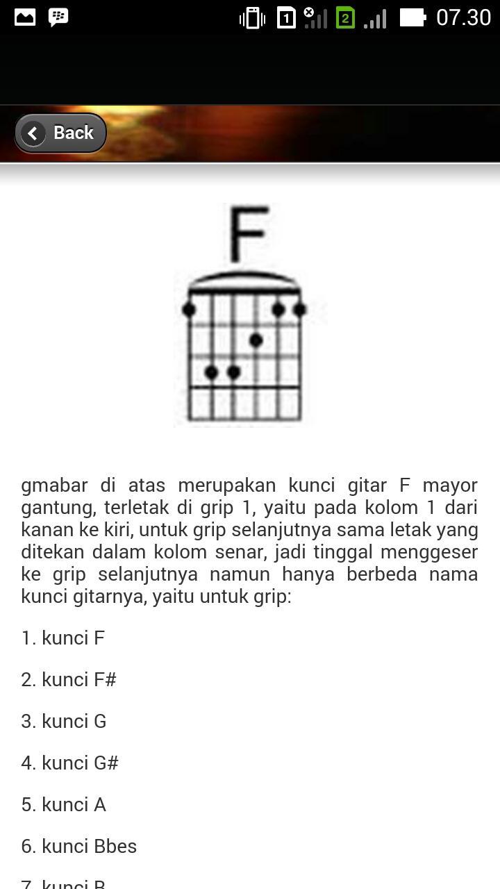 Kunci Gitar Lirik Lagu