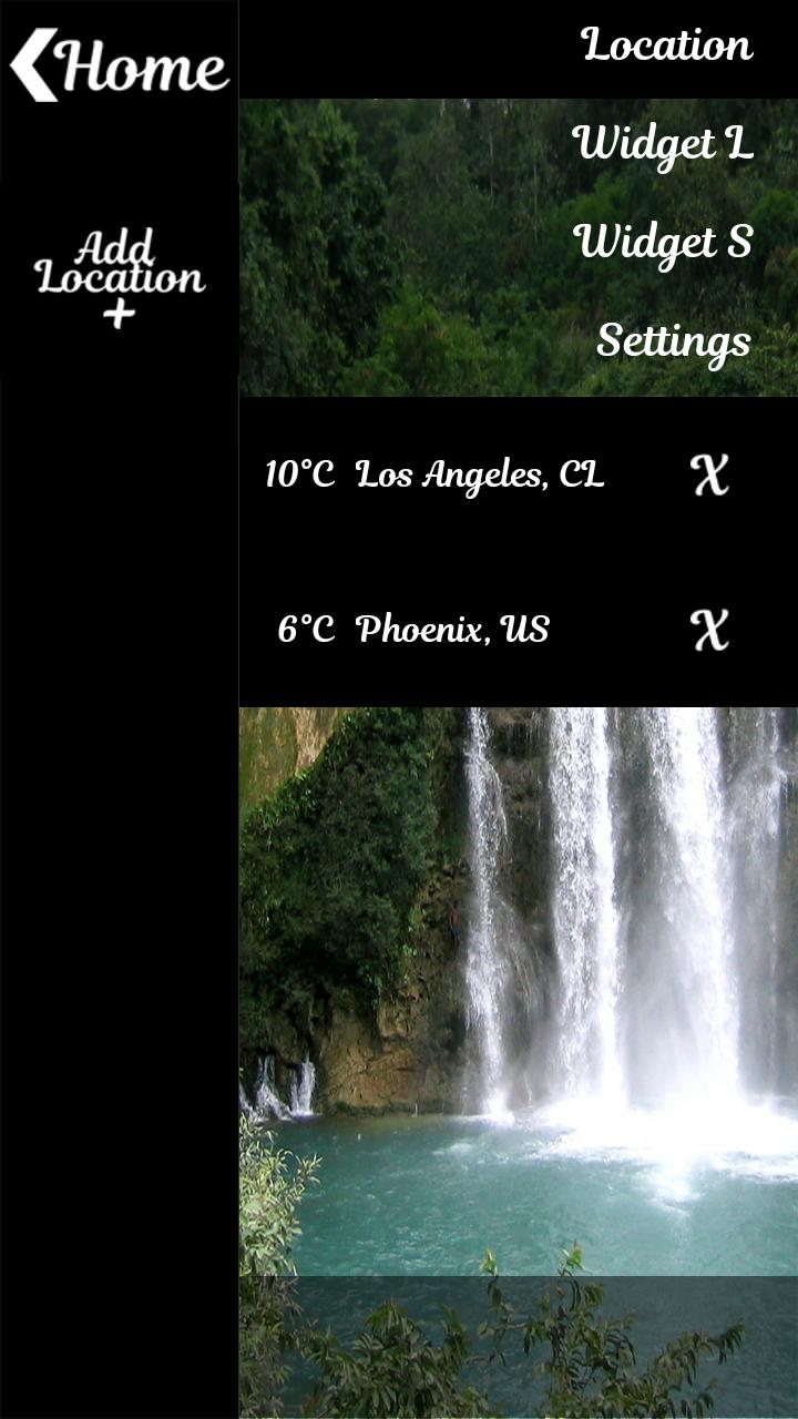Waterfall Weather Clock