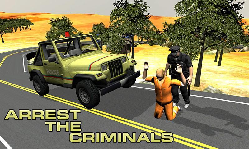 Offroad 4x4 police jeep