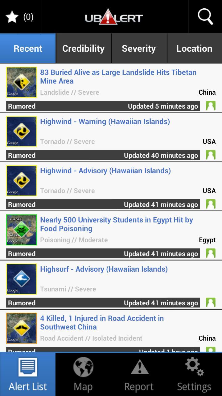 ubAlert - Disaster Alert