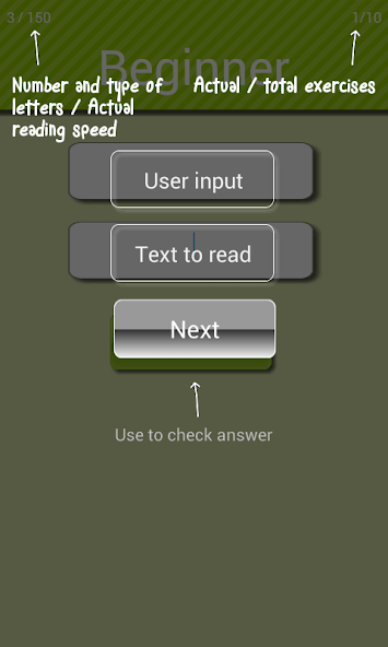 Speed reading game
