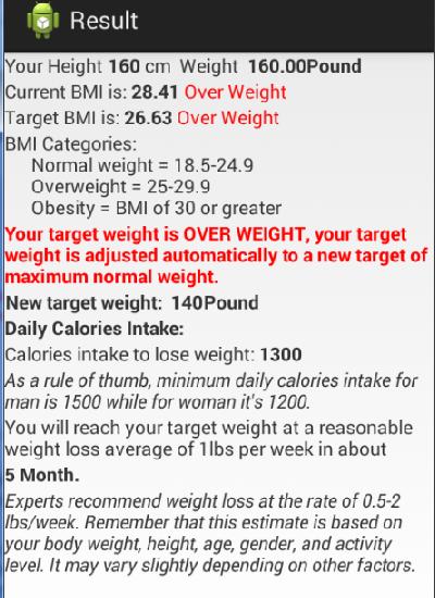 BMI & Calories