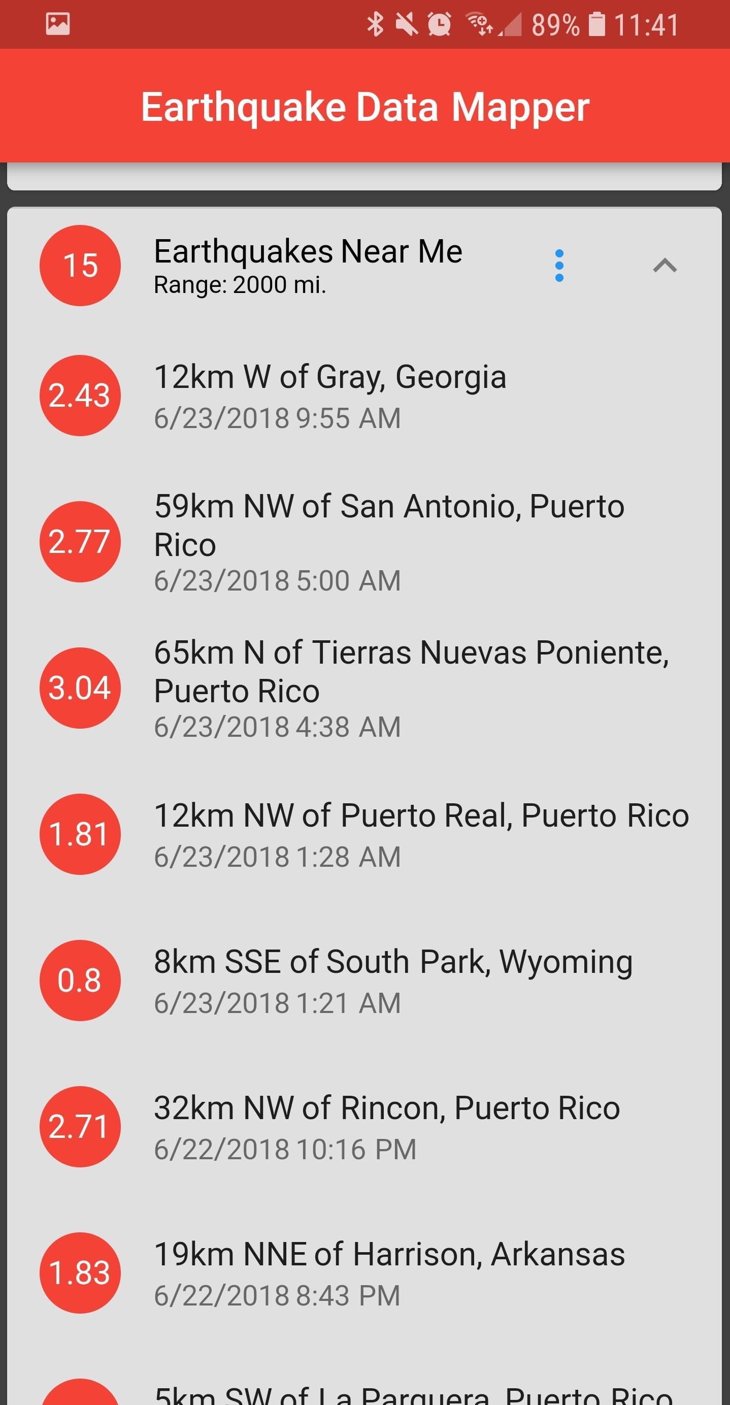 Earthquake Data Mapper