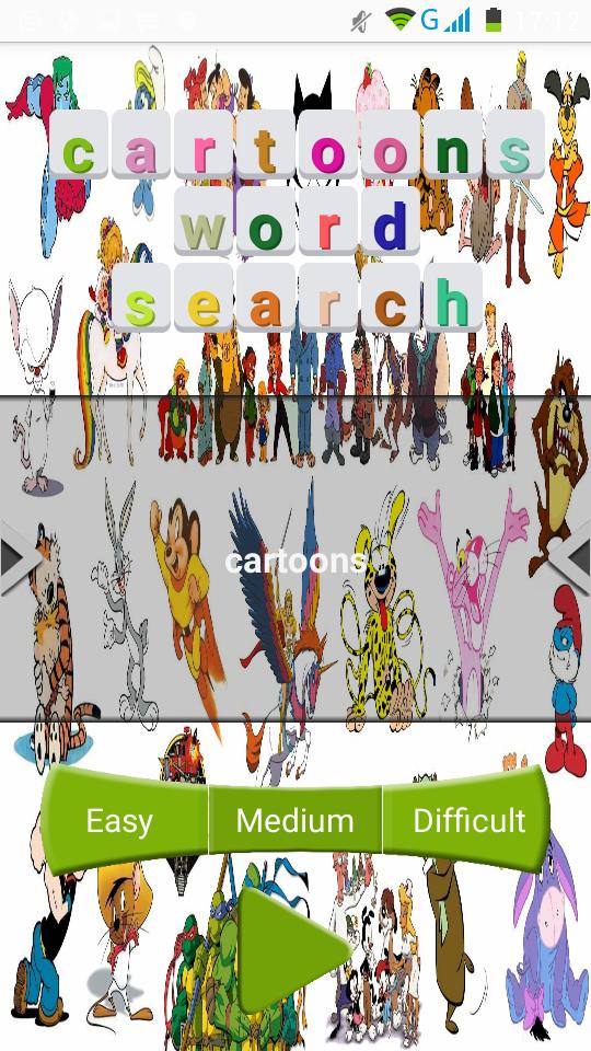 cartoons word search