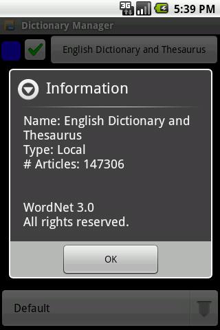 English Dictionary Package