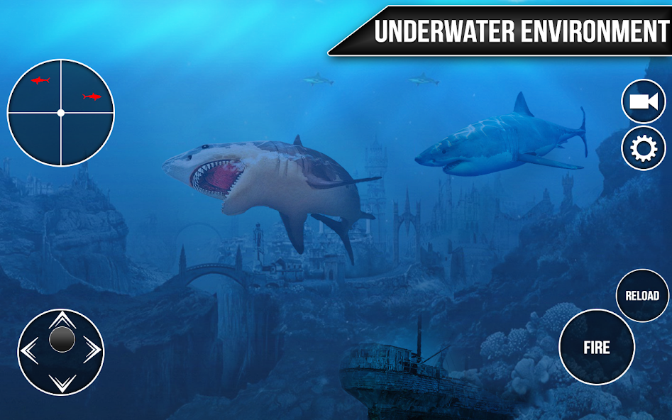 Wild Shark Fish Hunting game