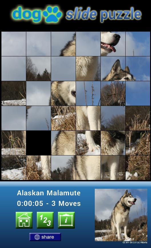 Dog Slide Puzzle